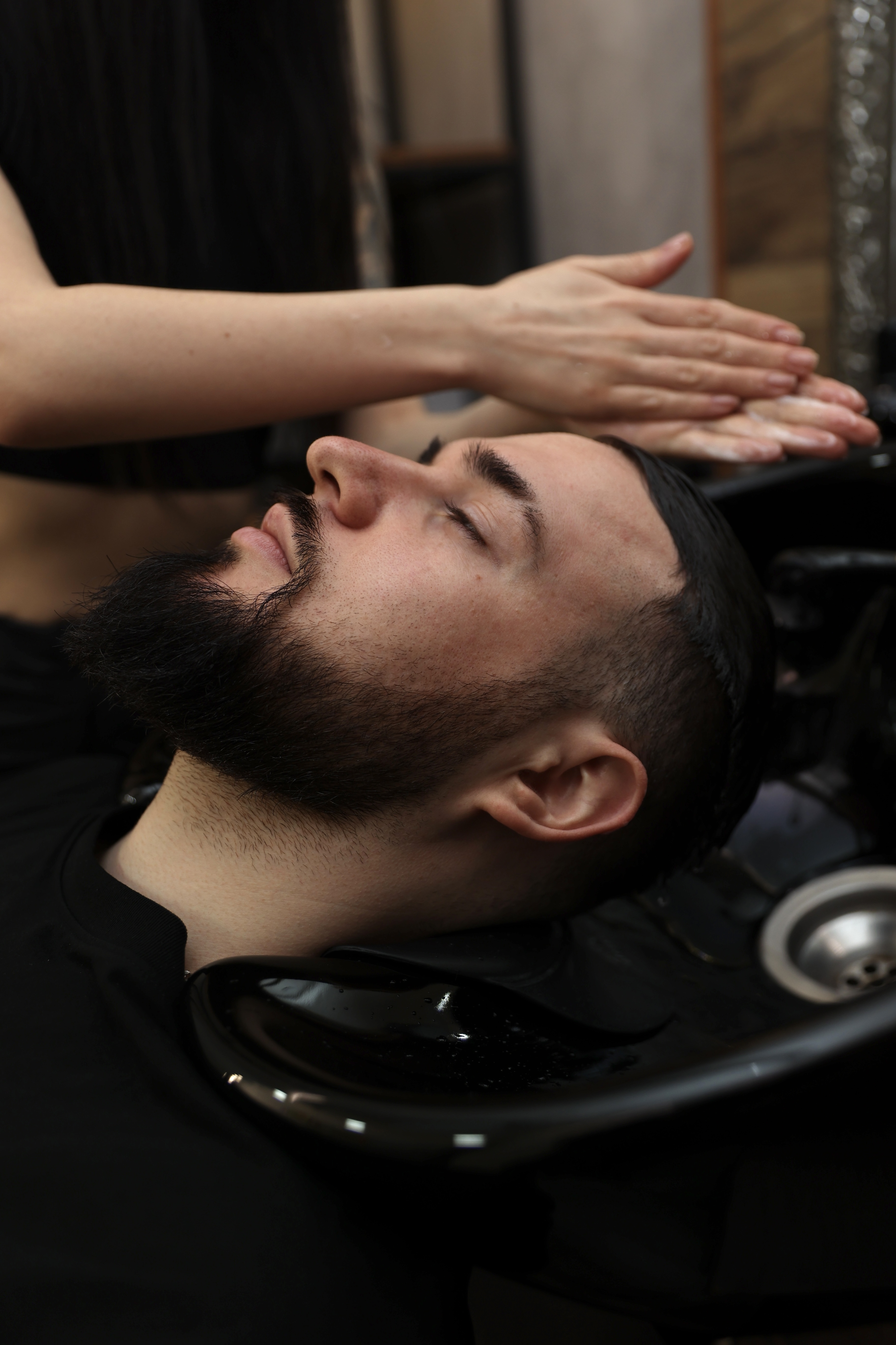Barber at work